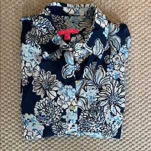 Lilly Pulitzer Navy Floral women’s shirt